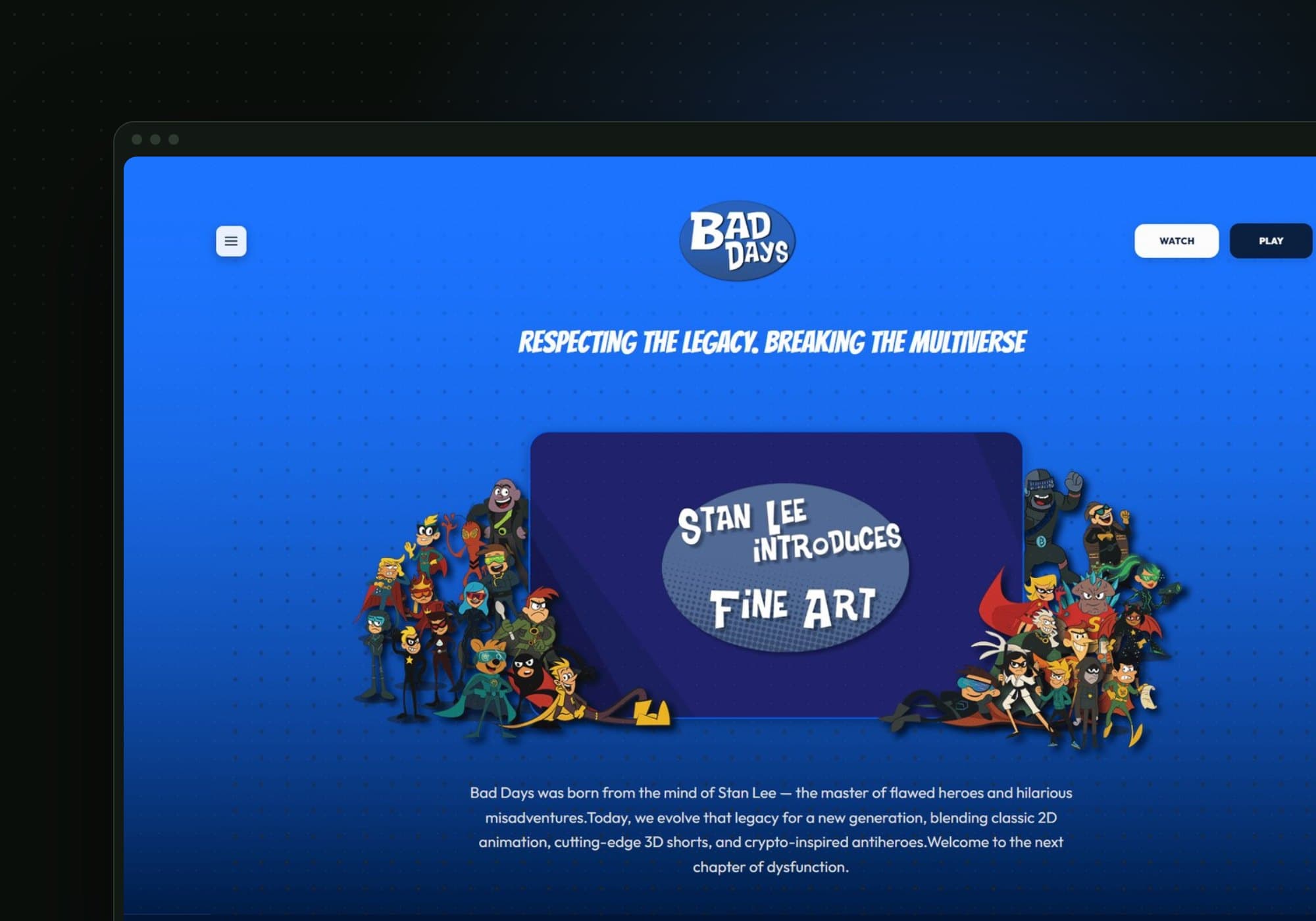 Bad Days, website project by Syncxperts